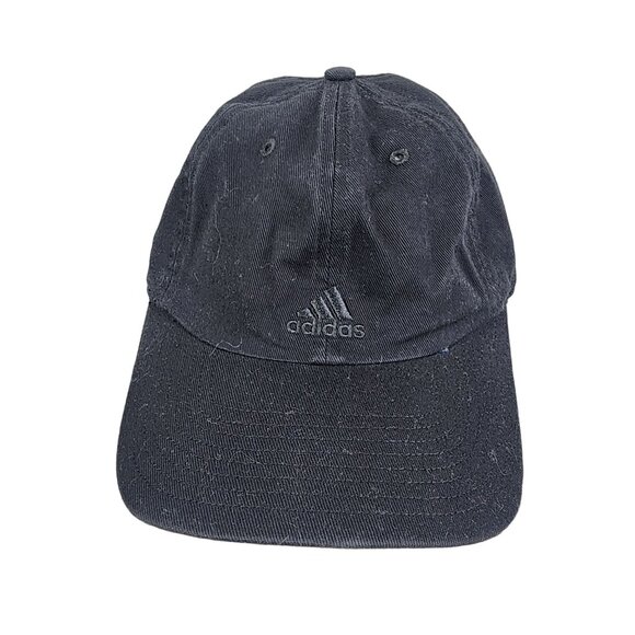 Mens Black Adidas Aeroready Cotton Baseball Cap Three Stripe Life Adjustable - Picture 1 of 11